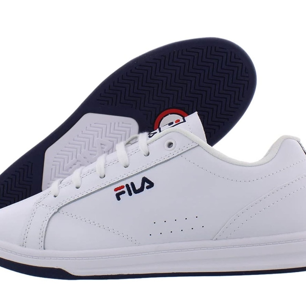 Fila White and Blue Athletic Shoes